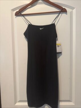 Nike Black Slip ribbed Mini Dress with Thin Straps size S